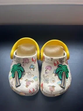 CROCS | Shoes | Crocs Spring Break Clog With Yellow Strap And Palm Tree ...